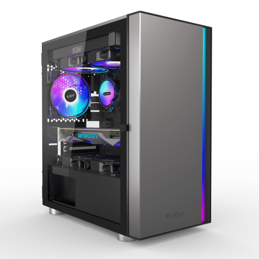 Корпус PCCooler LM300 ARGB BK M-ATX/ITX USB3.0, 2xUSB2.0 Black