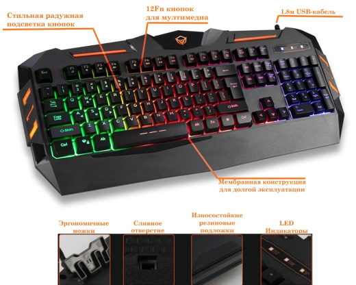 Комплект Клавиатура + Мышь МТ-С500