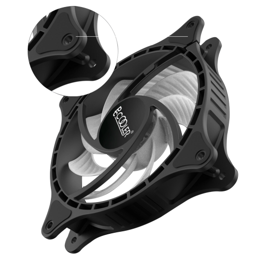 Вентилятор для корпуса PCCooler FX 120 ARGB BK 3 IN 1 3x(120x120x25mm) 1000-2000RPM 52,79CFM Black