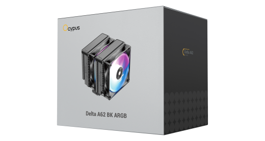 Вентилятор для процессора Ocypus Delta A62 BK ARGB TDP 260W 4-pin 1851/1700/1200/115X/AM5/AM4 Черный
