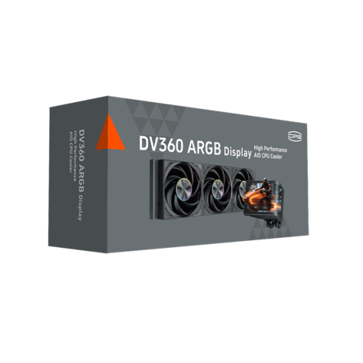 Водяное охлаждение для CPU PCCooler DV360 ARGB Display BK TDP 300W 1200/1700/1851/AM4/AM5 Черный