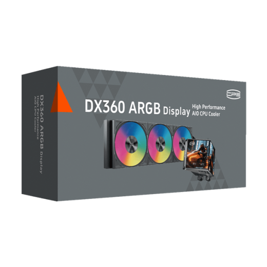 Водяное охлаждение для CPU PCCooler DX360 ARGB Display BK TDP 320W 1200/1700/1851/AM4/AM5 Черный