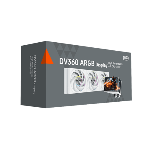 Водяное охлаждение для CPU PCCooler DV360 ARGB Display WH TDP 300W 115X/1200/1700/1851/AM4/AM5 Белый