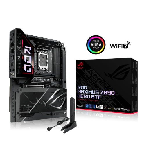 Материнская плата ASUS ROG MAXIMUS Z890 HERO BTF, LGA1851 4xDDR5 4xSATA 6xM.2 HDMI USB-C ATX