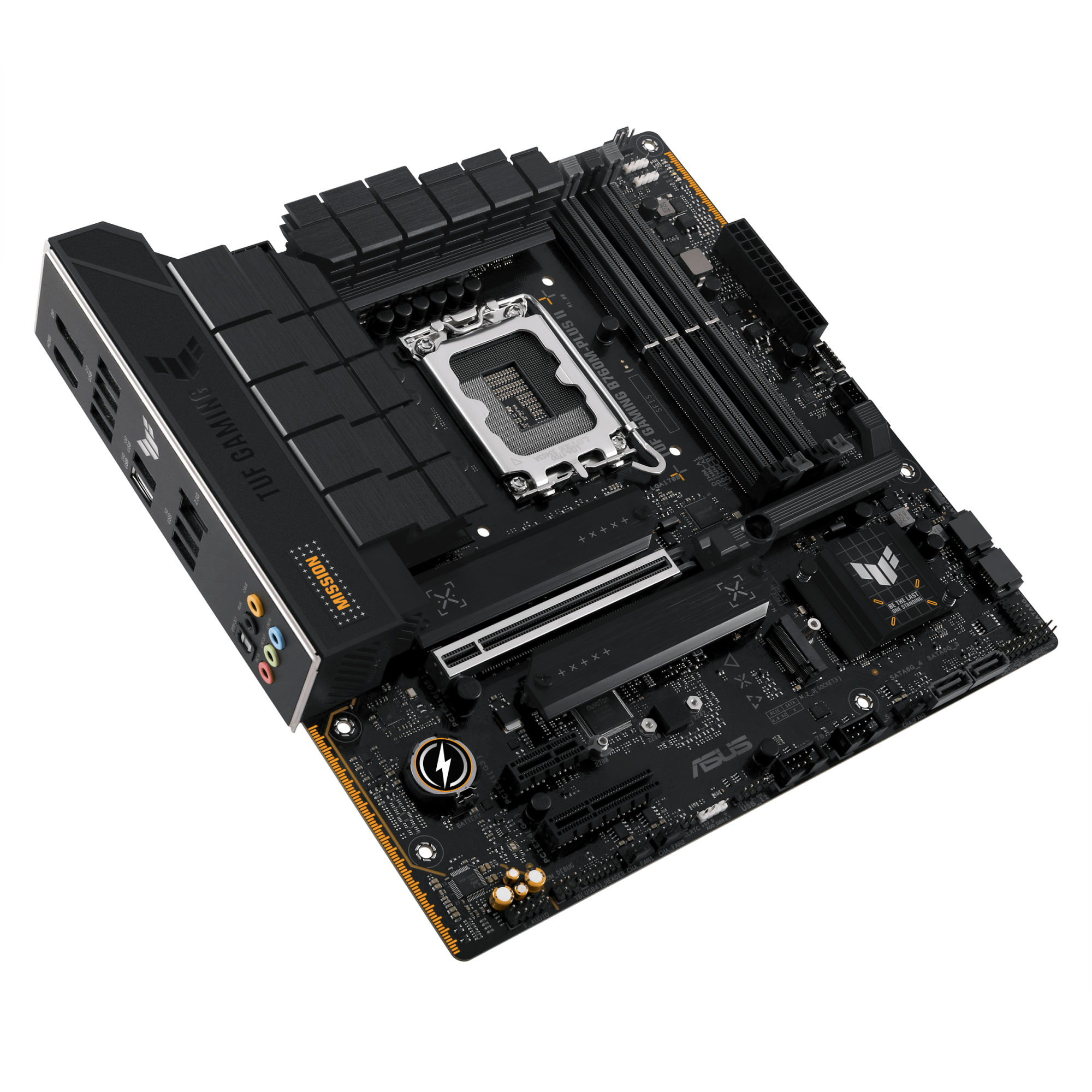 Материнская плата ASUS TUF GAMING B760M-PLUS II, LGA1700 4xDDR5 4xSATA3 3xM.2 RAID HDMI DP mATX
