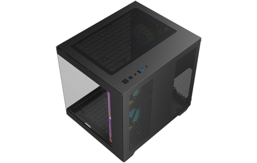 Корпус AOC CG381B 3F M-ATX/ITX 1xUSB2.0 1xUSB3.0 1xType-C 1xAudio/Mic Черный AOC-CG381-BF3V1R0T2-G
