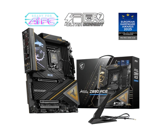Материнская плата MSI MEG Z890 ACE LGA1851 4xDDR5 6xSATA3 RAID 5M.2 1xHDMI 2xThunderbolt4 10xUSB ATX