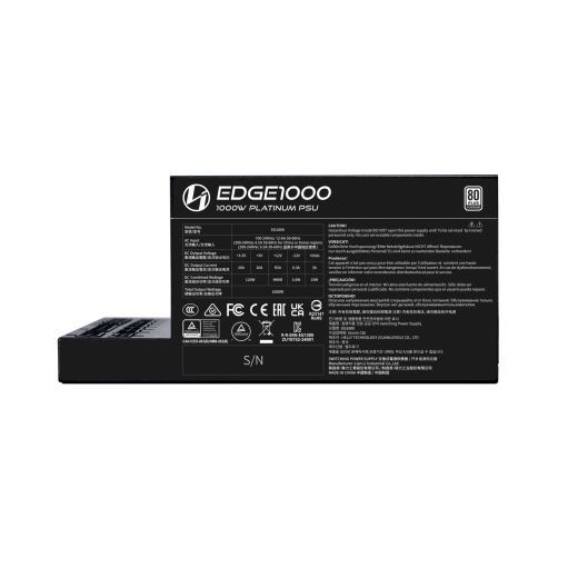 Блок питания Lian Li 1000W, EG1000, Full Modular, 80+ PLATINUM, КПД 92%, Черный, G9P.EG1000.BE00.EU