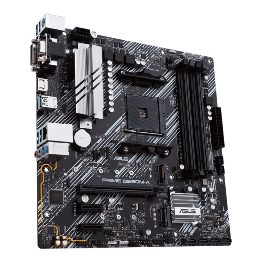 Материнская плата ASUS PRIME B550M-A  AM4 4xDDR4 4xSATA3 RAID 2xM.2 DVI-D D-Sub HDMI mATX