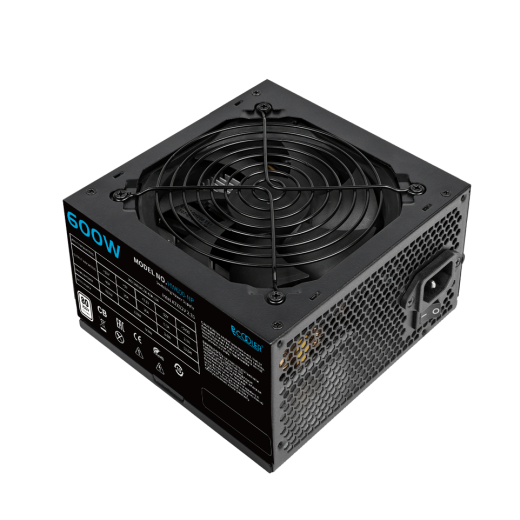 Блок питания PCCooler  600W, HW600-NP, Non Modular, 80+, КПД ≥80%, ATX, Fan 120mm, Черный, HW600-NP
