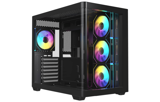 Корпус AOC CG455B 4F ATX/M-ATX/ITX 2xUSB3.0 1xType-C 1xAudio/Mic Черный AOC-CG455-BF4V1R0W2-G