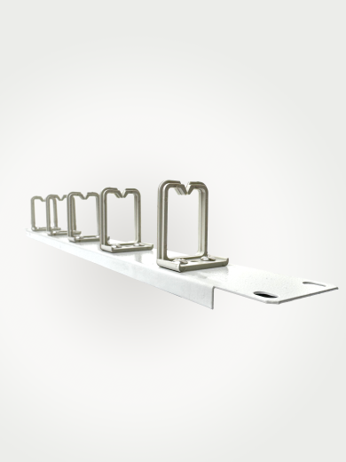 Организатор кабеля с пластиковыми кольцами серый