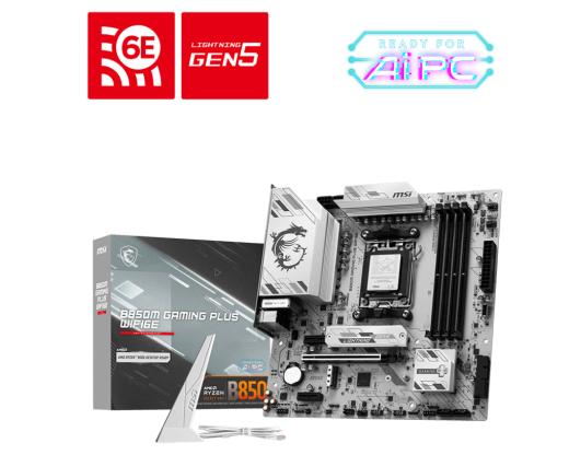 Материнская плата MSI B850M GAMING PLUS WIFI6E AM5 4xDDR5 4xSATA RAID 2xM.2 DP HDMI Type-C mATX