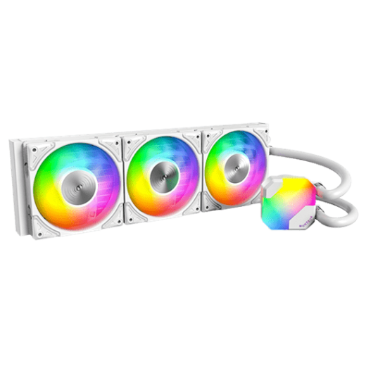 Водяное охлаждение для CPU Montech HyperFlow ARGB 360 (W) TDP 320W 3x120 115x-1851/AM3-AM5 White
