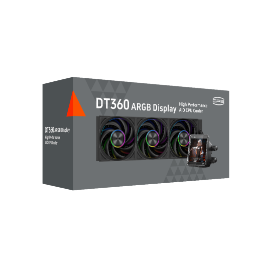 Водяное охлаждение для CPU PCCooler DT360 ARGB Display BK 115X/1200/1700/1851/AM4/AM5 Черный