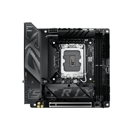 Материнская плата ASUS ROG STRIX B860-I GAMING WIFI, LGA1851 B860 2xDDR5 SATA M.2 HDMI DP USB-C mITX