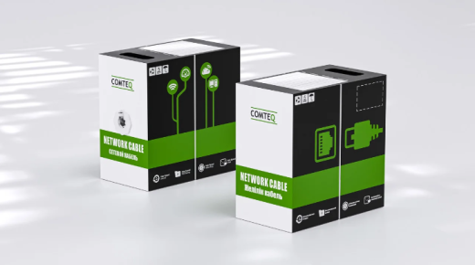 Кабель сетевой COMTEQ UTP ССА cat 5e. 4*2*0,50mm ПВХ 305м/упак для внутр прокл