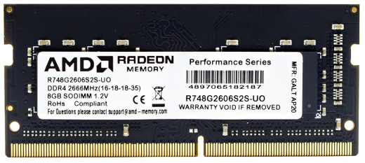 Оперативная память для ноутбука 16Gb DDR4 2400MHz AMD Radeon R7 Series R7416G2400S2S-U Retail