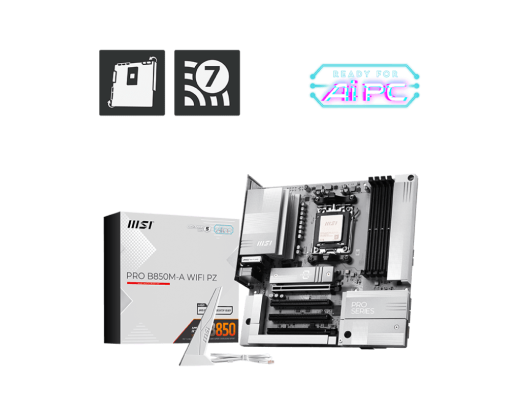 Материнская плата MSI PRO B850M-A WIFI PZ AM5 4xDDR5 4xSATA3 RAID 2xM.2 HDMI DP 2xType-C mATX