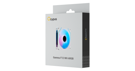 Вентилятор для корпуса Ocypus Gamma F12 WH ARGB 1x(120x120x25mm) 800-1600RPM 50CFM Белый