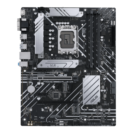 Материнская плата ASUS PRIME B660-PLUS D4, LGA1700 4xDDR4 4xSATA3 3xM.2 RAID D-Sub HDMI DP ATX
