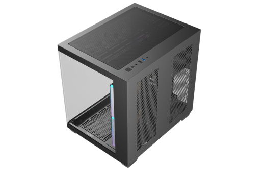 Корпус AOC CG391B 3F M-ATX/ITX 1xUSB2.0 1xUSB3.0 1xType-C 1xAudio/Mic Черный AOC-CG391-BF3V1R0T2-G