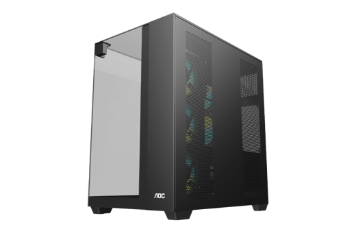 Корпус AOC CG409B 5F ATX/M-ATX/ITX 2xUSB3.0 1xType-C 1xAudio/Mic Черный AOC-CG409-BF5V1R0T3-G