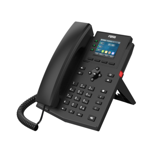 Fanvil 303P - IP-телефон, 4-SIP, 6-стор.конф., HD звук, 2,4"ЧБ. Экран, EHS, 2*100 BASE-T, POE