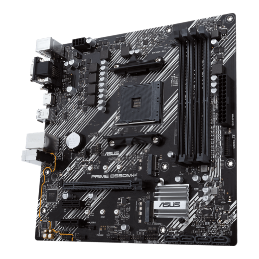 Материнская плата ASUS PRIME B550M-K  AM4 4xDDR4 4xSATA3 RAID 2xM.2 DVI-D D-Sub HDMI mATX