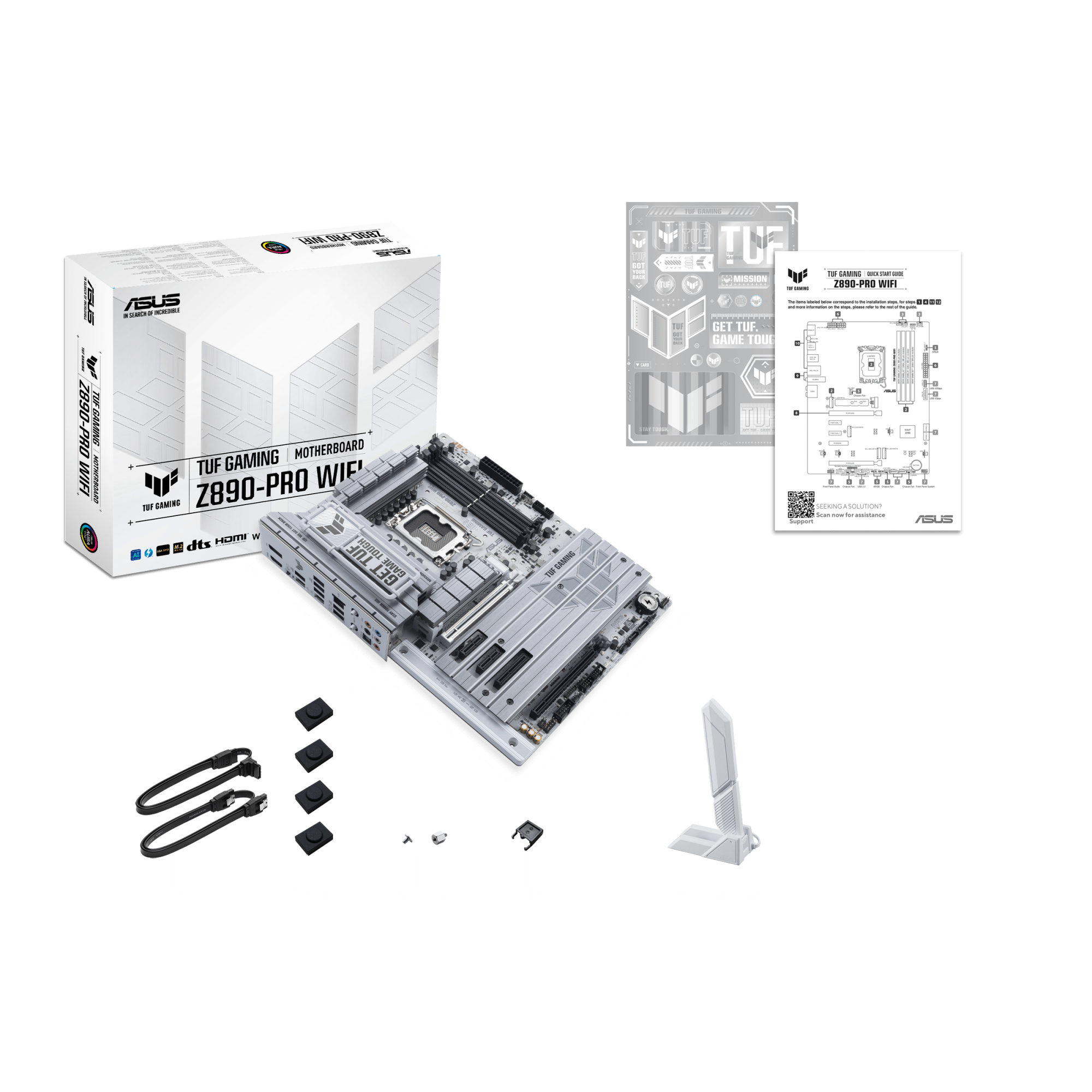 Материнская плата ASUS TUF GAMING Z890-PRO WIFI, LGA1851 Z890 4xDDR5 4xSATA3 4xM.2 HDMI DP USB-C ATX