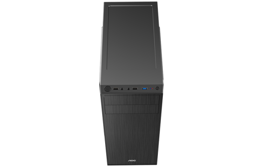 Корпус AOC CB114B ATX/M-ATX/ITX 2xUSB2.0 1xUSB3.0 1xAudio 1xMic Черный AOC-CB114-BEV1B-G