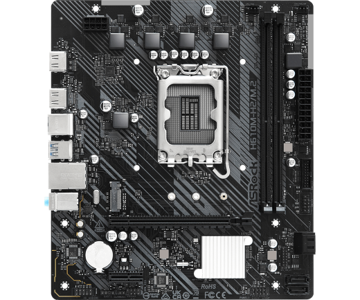 Материнская плата ASRock H610M-H2/M.2 LGA1700 2xDDR4 4xSATA 1xUM.2 2xHDMI mATX
