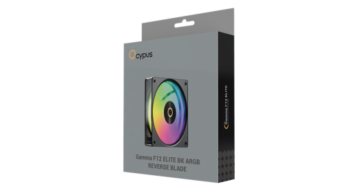 Вентилятор для корпуса Ocypus Gamma F12 Elite BK ARGB REVERSE BLADE 1x(120x120x25mm) Черный