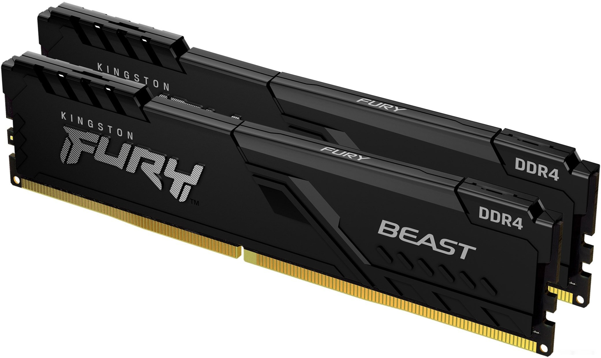 Оперативная память  32GB Kit (2x16) DDR5 6000MHz Kingston FURY Beast Black EX CL36 KF560C36BBE2K2-32