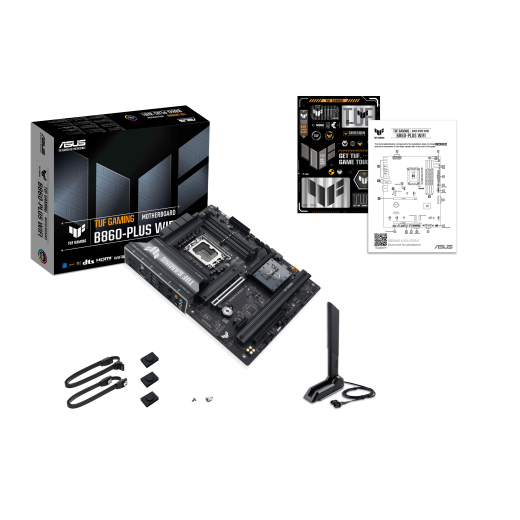Материнская плата ASUS TUF GAMING B860-PLUS WIFI, LGA1851 B860 4xDDR5 4xSATA 3xM.2 HDMI DP ATX