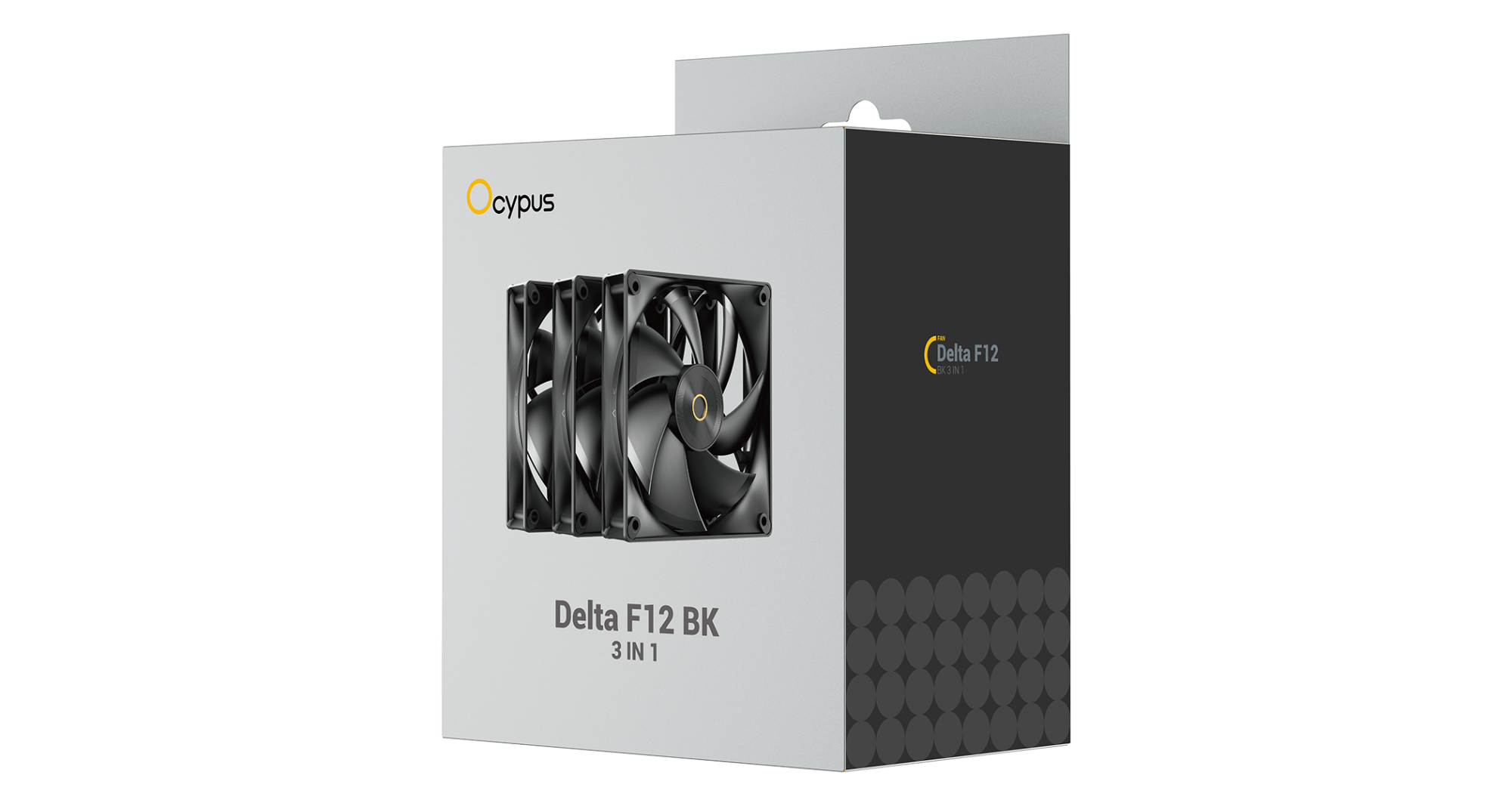 Вентилятор для корпуса Ocypus Delta F12 BK 3-IN-1 3x(120x120x25mm) 500-2000RPM 73CFM Черный