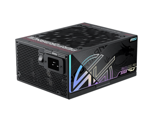 Блок питания MSI 1300W, MPG Ai1300TS PCIE5, Full Modular, ATX, 80+ TITANIUM, >94%, Fan 135mm, Черный