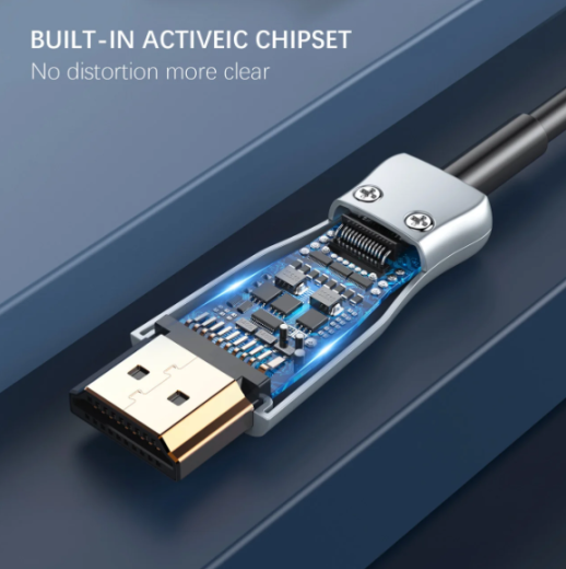 Активный оптический кабель OK-WIRE-AOC, 4К HDMI-HDMI - 60м