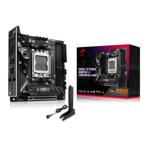 Материнская плата ASUS ROG STRIX B850-I GAMING WIFI AM5 2xDDR5 2xSATA 2xM.2 HDMI USB-C Mini-ITX