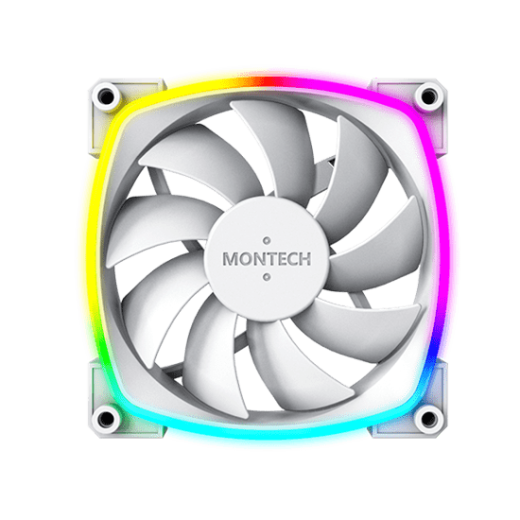 Вентилятор для корпуса Montech AX120 3 in 1 Pack (W) 3x(120x120x25mm)/800-1600RPM/59CFM/27db Белый