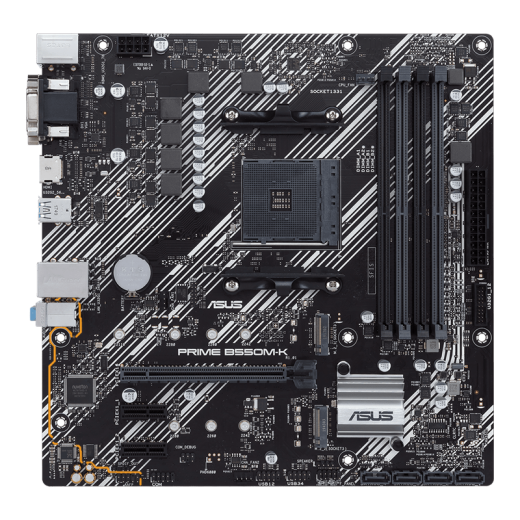 Материнская плата ASUS PRIME B550M-K  AM4 4xDDR4 4xSATA3 RAID 2xM.2 DVI-D D-Sub HDMI mATX