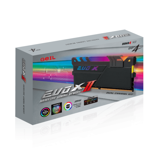 Оперативная память 16GB GEIL DDR4 3200MHz UDIMM PC4-25600 EVO X II Black RGB GEXSB416GB3200C16BSC