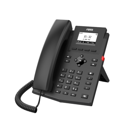 Fanvil X301G - IP-телефон, 2-SIP, HD звук, 128x48 ч/б экран, EHS, 2*1000 Base-T, PoE