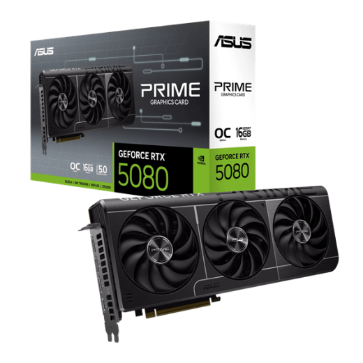 Видеокарта ASUS GeForce RTX5080 PRIME 16GB GDDR7 OC Edition 256bit HDMI 3DP PRIME-RTX5080-O16G