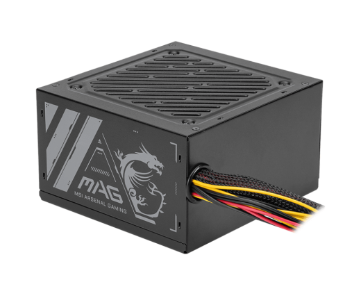 Блок питания MSI  500W, MAG A500N-H, Non Modular, ATX, 80+, КПД 87%, Fan 120mm, Черный
