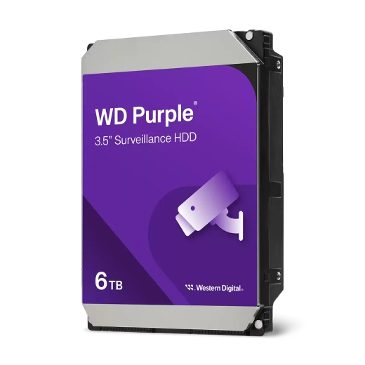 Жесткий диск для видеонаблюдения HDD  6Tb Western Digital Purple SATA 6Gb/s 256Mb 3,5" WD64PURZ