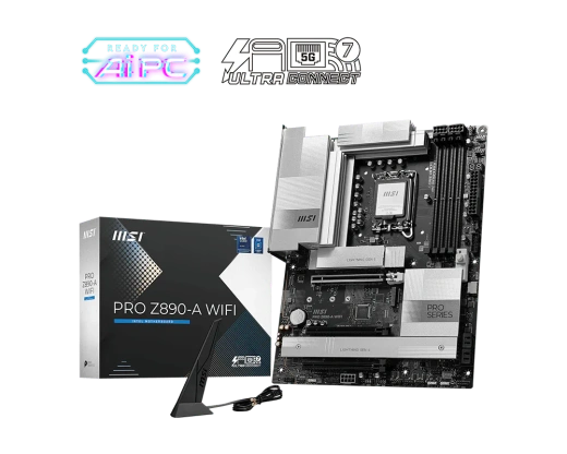 Материнская плата MSI PRO Z890-A WIFI LGA1851 4xDDR5 4xSATA3 RAID 4M.2 1xHDMI 2xType-C DP ATX