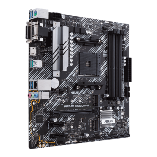 Материнская плата ASUS PRIME B550M-A  AM4 4xDDR4 4xSATA3 RAID 2xM.2 DVI-D D-Sub HDMI mATX