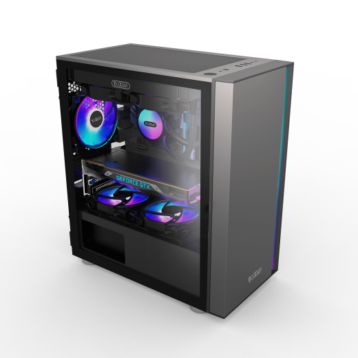 Корпус PCCooler LM300 ARGB BK M-ATX/ITX USB3.0, 2xUSB2.0 Black