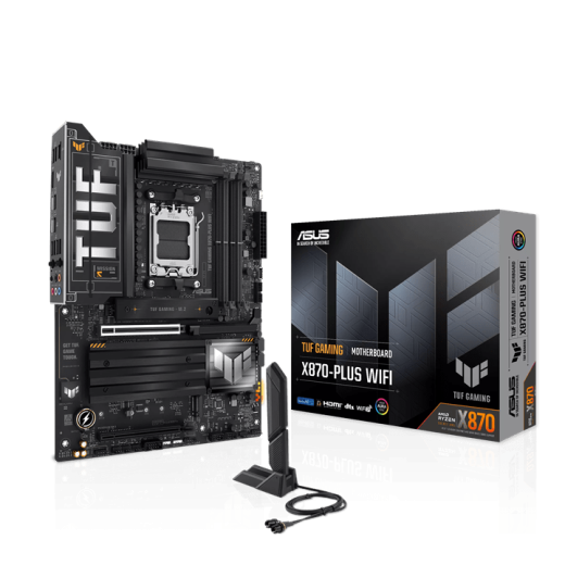 Материнская плата ASUS TUF GAMING X870-PLUS WIFI AM5 4xDDR5 4xSATA3 Raid 4xM.2 HDMI DP ATX
